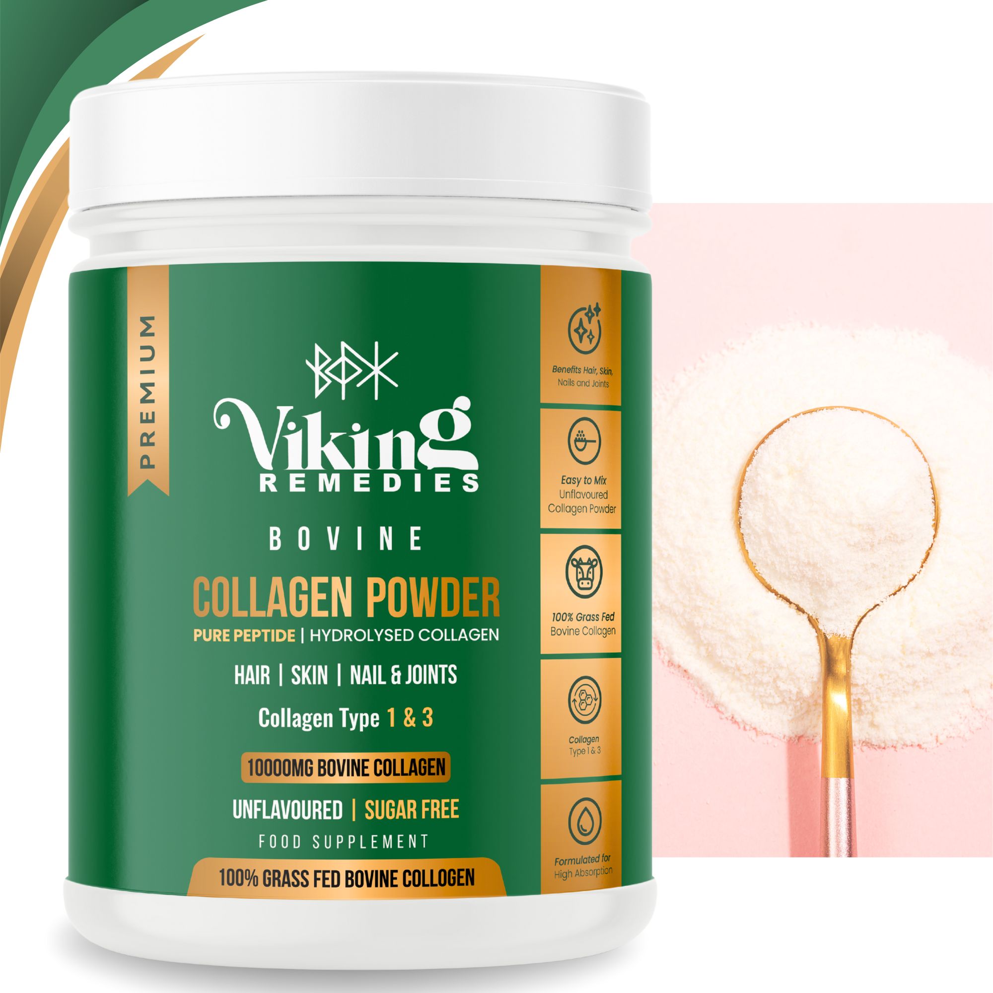 Bovine Collagen Powder – 30 Day Supply