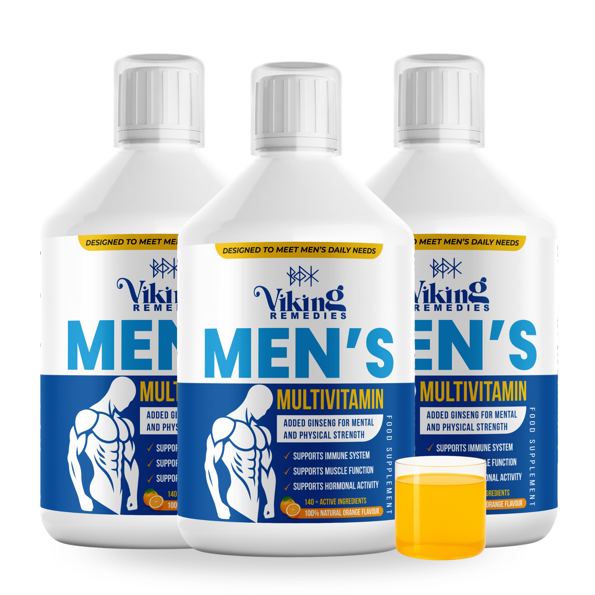 3 x Men's Multivitamin Liquid 99 Day Supply