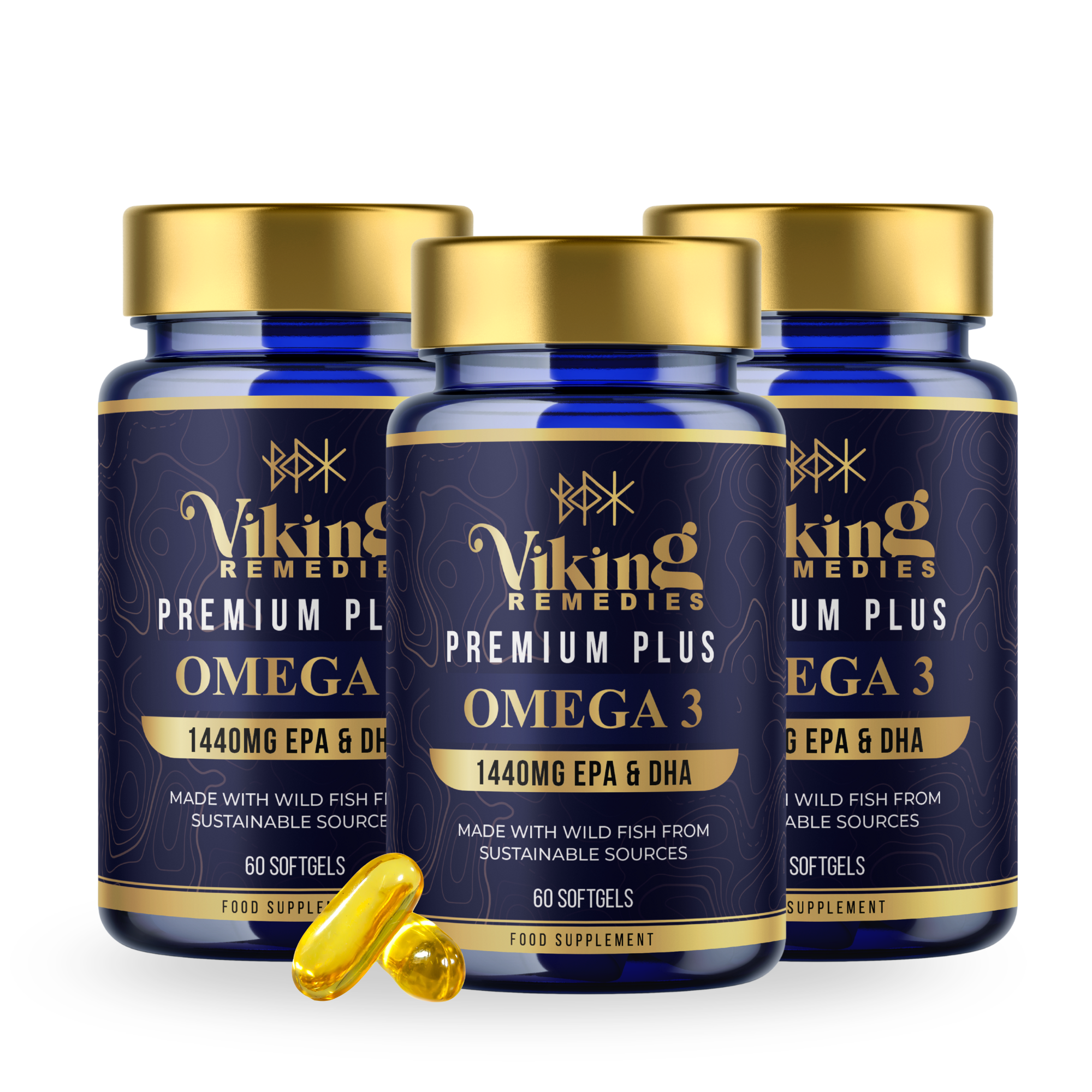 3 x Premium Plus Omega-3 High EPA/DHA
