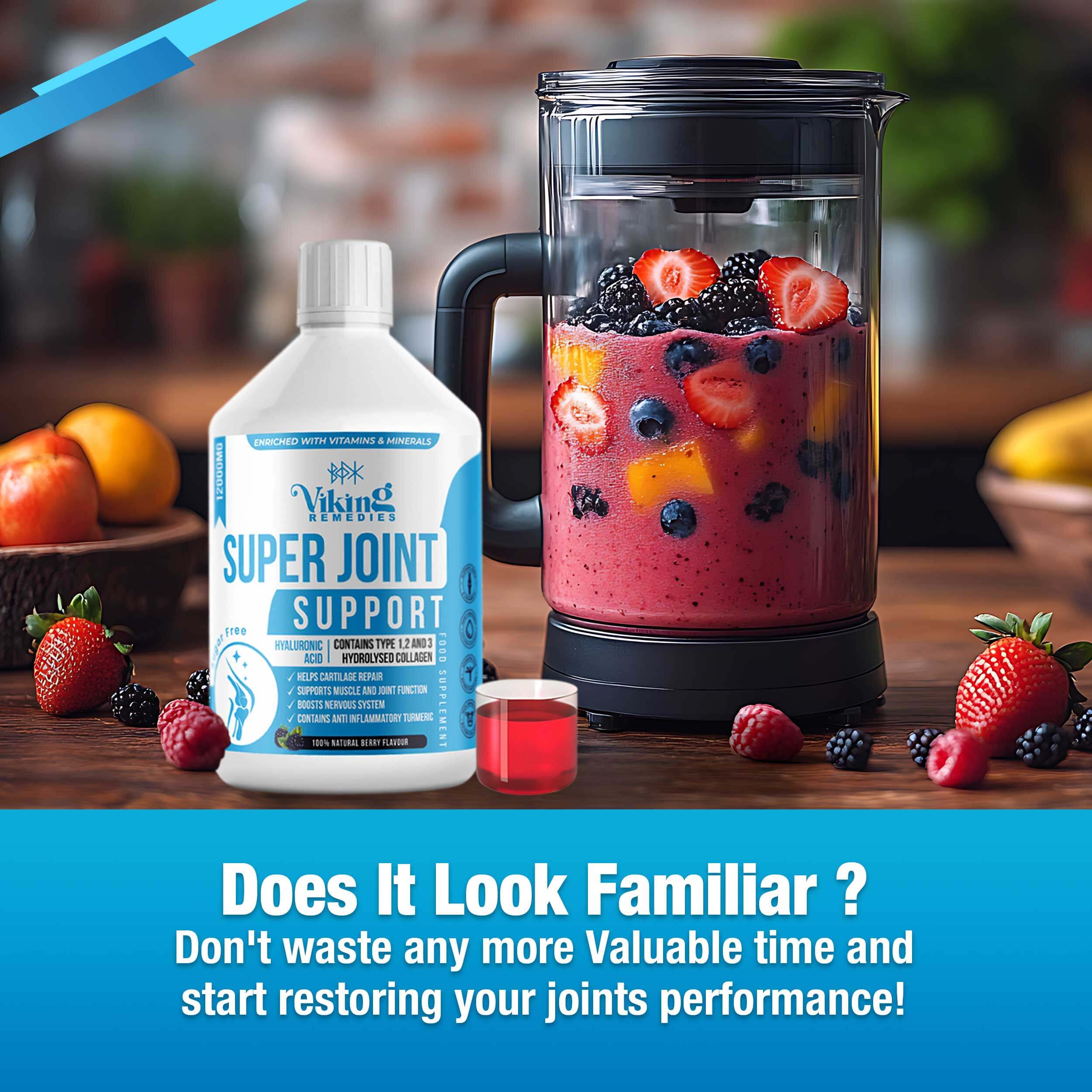 Super Joint Collagen Type 1, 2 & 3 – high-potency supplement with Turmeric and MSM for strong, flexible, and pain-free joints.