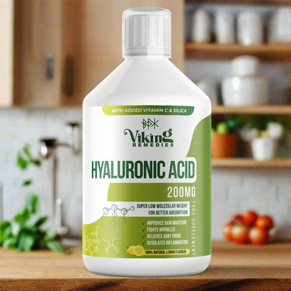 Liquid Hyaluronic Acid 200mg supplement 500ml – promotes skin moisture retention, joint mobility, and overall wellness.