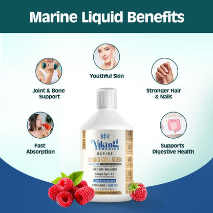 Marine Collagen Liquid 500ml supplement – high-strength formula for beauty from within, with essential amino acids for skin and joints.