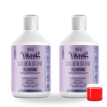 3 x Calm & Glow – Marine Collagen Liquid 60 Day Supply