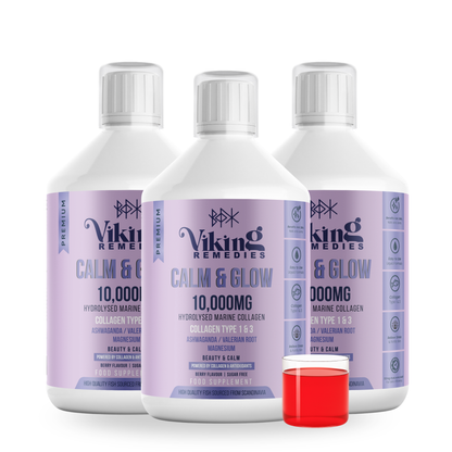 3 x Calm & Glow – Marine Collagen Liquid 60 Day Supply