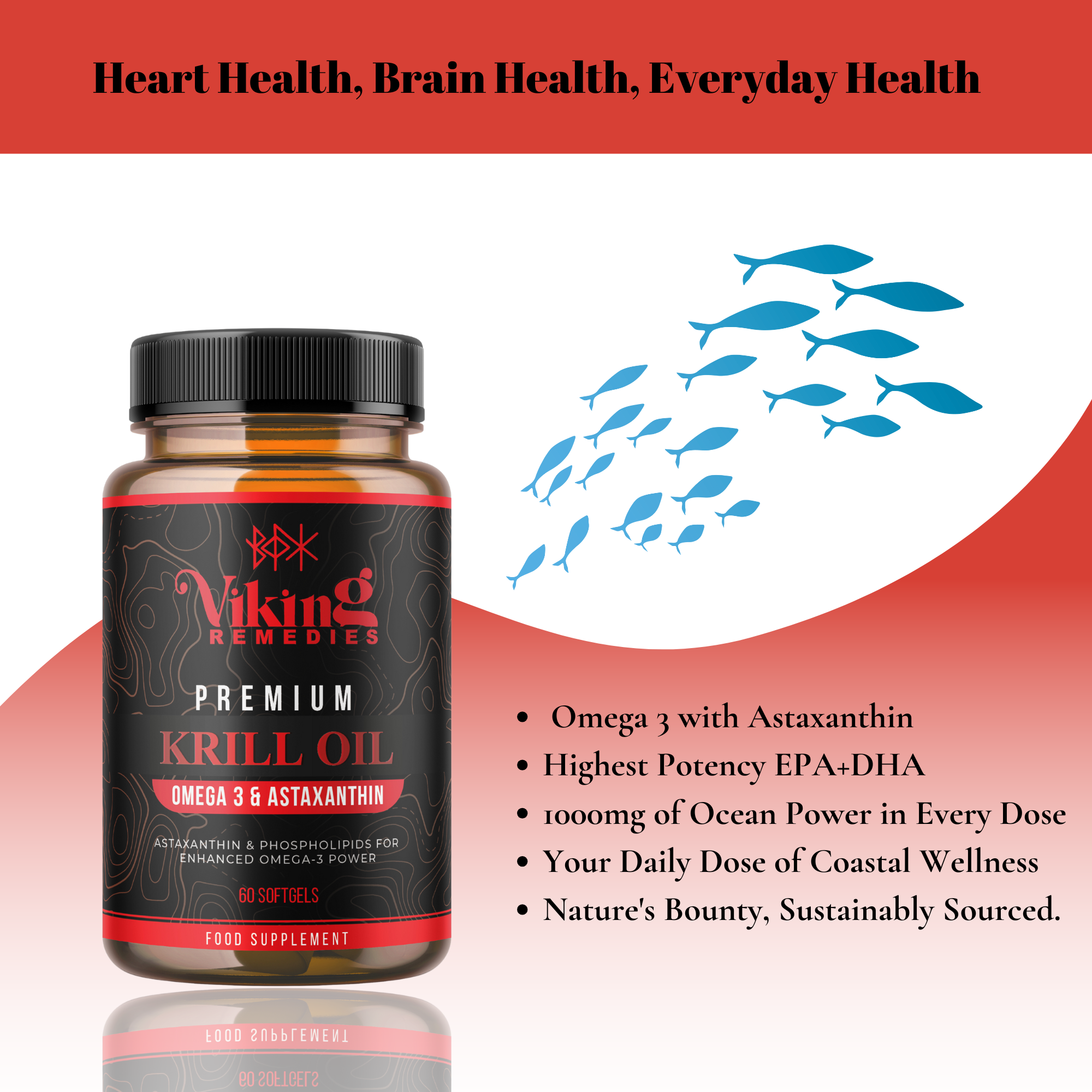 Antarctic Krill Oil With Astaxanthin Heart Brain Health