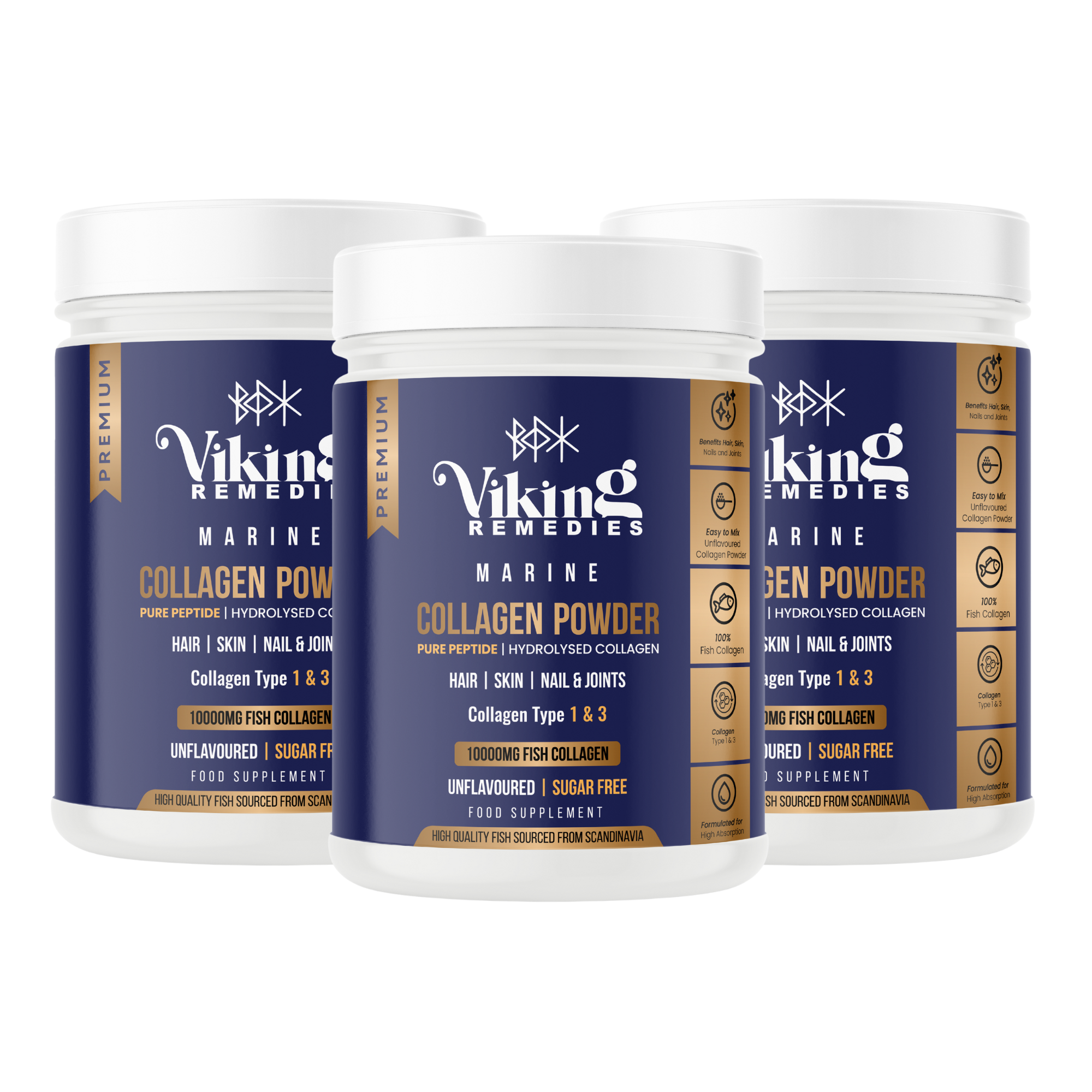 3 x Marine Collagen Powder 300gr 90 Day Supply