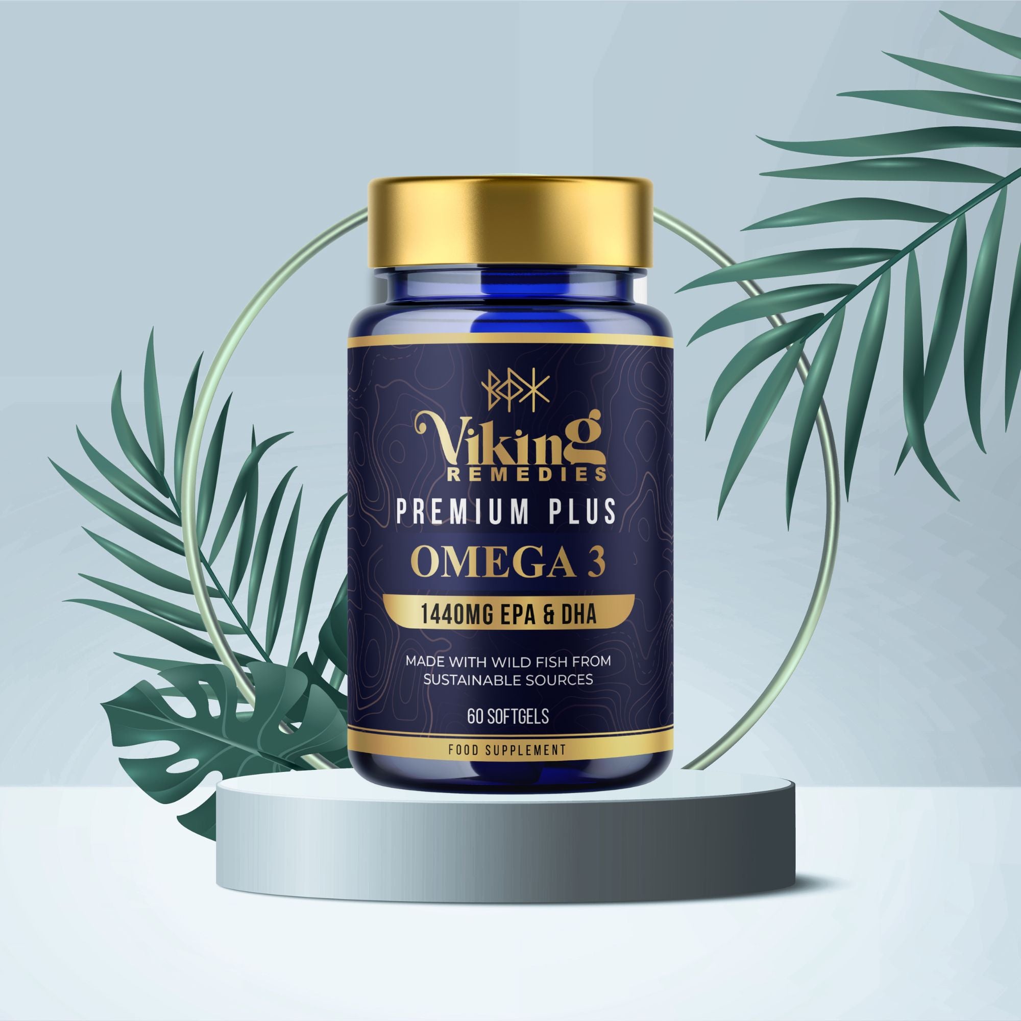 High-potency Premium Plus Omega-3 supplement – rich in EPA and DHA, supporting joint flexibility, brain clarity, and cardiovascular function.